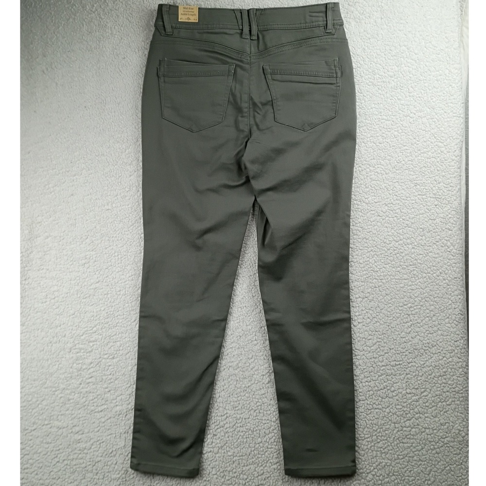 Democracy Ab Technology Ankle Pants Womens 6 Olive Green Slimming Stretch Skinny - Picture 3 of 13